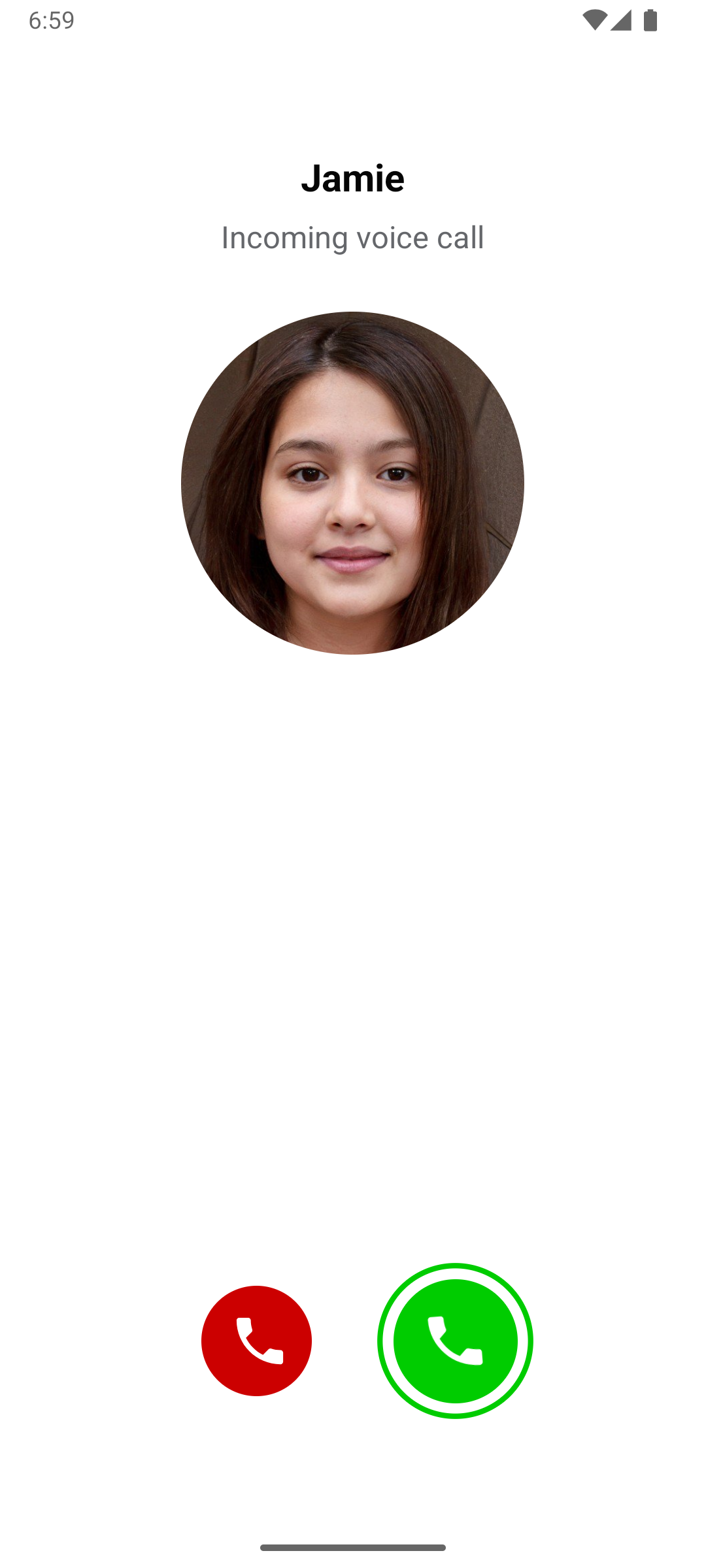 Voice calls in the same clean app experience.